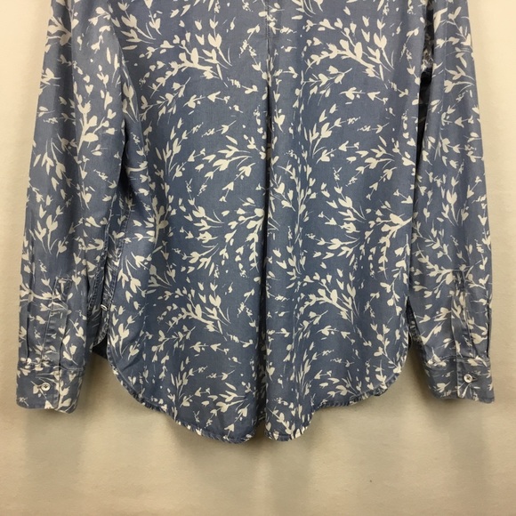 Foxcroft Carmen Long Sleeve Wistful Branches Tencel Button Up Shirt Size 12 - Picture 6 of 11